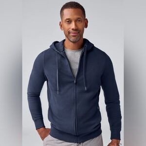 Mack Weldon Men's Zip-Up Navy Sweater ACE Full-Zip Sweatshirt
